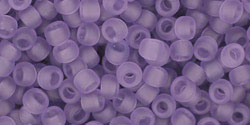 TOHO Round 8/0 Tube 2.5" : Transparent-Frosted Sugar Plum