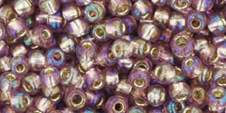 TOHO Round 8/0 Tube 5.5" : Silver-Lined Rainbow Amethyst