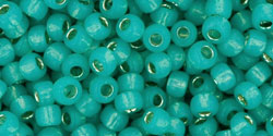 TOHO Round 8/0 Tube 2.5" : Silver-Lined Milky Teal