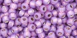 TOHO Round 8/0 Tube 5.5" : Silver-Lined Milky Amethyst