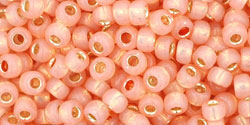 TOHO Round 8/0 Tube 5.5" : Silver-Lined Milky Peach