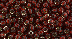 TOHO Round 8/0 : Silver-Lined Dk Ruby