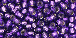 TOHO Round 8/0 Tube 5.5" : Silver-Lined Purple