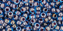 TOHO Round 8/0 Tube 2.5" : Inside-Color Blue Raspberry