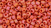 TOHO Round 8/0 Tube 2.5" : Opaque-Rainbow-Frosted Pumpkin