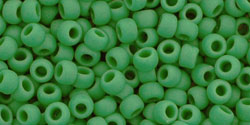 TOHO Round 8/0 Tube 5.5" : Opaque-Frosted Shamrock