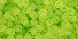 TOHO Round 8/0 Tube 5.5" : Transparent-Frosted Lime Green