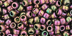 TOHO Round 8/0 Tube 5.5" : Higher-Metallic Iris - Purple/Green