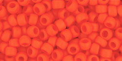 TOHO Round 8/0 Tube 2.5" : Opaque-Frosted Pumpkin