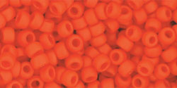TOHO Round 8/0 Tube 5.5" : Opaque-Frosted Sunset Orange