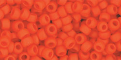 TOHO Round 8/0 Tube 2.5" : Opaque-Frosted Sunset Orange