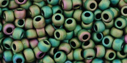 TOHO Round 8/0 Tube 5.5" : Matte-Color Iris - Peridot