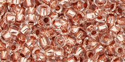 TOHO Round 8/0 Tube 2.5" : Copper-Lined Crystal