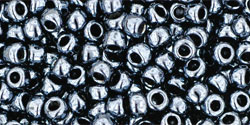 TOHO Round 8/0 Tube 5.5" : Metallic Hematite