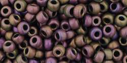 TOHO Round 8/0 Tube 5.5" : Frosted Metallic Iris - Purple