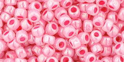 TOHO Round 8/0 Tube 2.5" : Ceylon Impatiens Pink