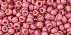 TOHO Round 8/0 Tube 5.5" : PermaFinish - Matte Galvanized Pink Lilac