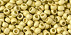 TOHO Round 8/0 Tube 2.5" : PermaFinish - Frosted Galvanized Yellow Gold