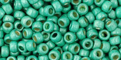 TOHO Round 8/0 Tube 5.5" : PermaFinish - Matte Galvanized Green Teal