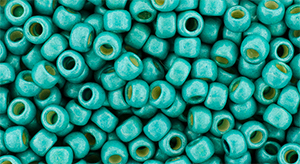 TOHO Round 8/0 : PermaFinish - Frosted Galvanized Turquoise