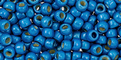 TOHO Round 8/0 : PermaFinish - Matte Galvanized Caribbean Blue
