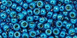 TOHO Round 8/0 Tube 2.5" : PermaFinish - Galvanized Caribbean Blue