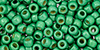 TOHO Round 8/0 Tube 2.5" : Permafinish - Matte Galvanized Spring Green