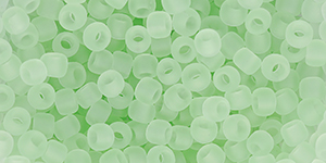 TOHO Round 8/0 Tube 2.5" : RE-Glass - Matte - Transparent Green