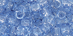 TOHO Round 8/0 Tube 2.5" : RE-Glass - Transparent Blue