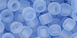 TOHO Round 8/0 Tube 2.5" : RE-Glass - Matte Transparent Blue