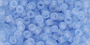 TOHO Round 8/0 Tube 2.5" : RE-Glass - Matte Transparent Blue