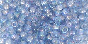 TOHO Round 8/0 Tube 2.5" : RE-Glass - Rainbow Blue