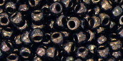 TOHO Round 8/0 : HYBRID Antiqued Metallic Black