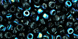 TOHO Round 8/0 : HYBRID Marbled Hematite AB