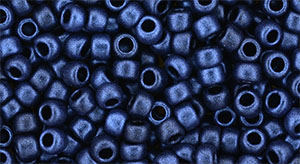 TOHO Round 8/0 Tube 2.5" : HYBRID Metallic Suede - Blue