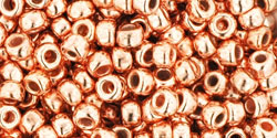 TOHO Round 8/0 : HYBRID Metallic Copper Penny