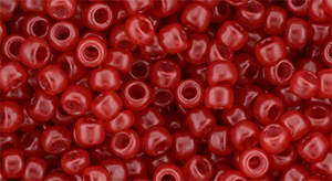 TOHO Round 8/0 Tube 2.5" : HYBRID ColorTrends: Milky - Aurora Red