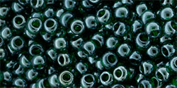 TOHO Round 11/0 Tube 2.5" : Transparent-Lustered Green Emerald