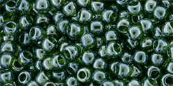 TOHO Round 11/0 Tube 5.5" : Transparent-Lustered Olivine