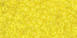 TOHO Round 11/0 Tube 5.5" : Transparent Lemon