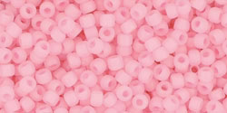 TOHO Round 11/0 Tube 2.5" : Ceylon Frosted Innocent Pink