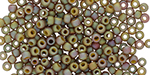 TOHO Round 11/0 Tube 2.5" : Opaque-Rainbow-Frosted Khaki
