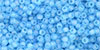 TOHO Round 11/0 Tube 2.5" : Transparent-Rainbow Frosted Aquamarine