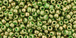 TOHO Round 11/0 : Gilded Marble Green