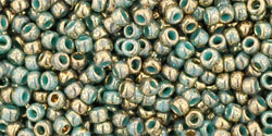 TOHO Round 11/0 : Gilded Marble Turquoise