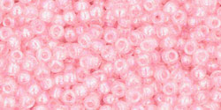 TOHO Round 11/0 Tube 2.5" : Dyed-Rainbow Ballerina Pink