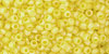 TOHO Round 11/0 Tube 2.5" : Transparent-Rainbow Frosted Lemon