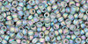 TOHO Round 11/0 Tube 2.5" : Transparent-Rainbow Frosted Gray