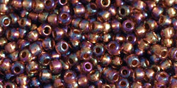 TOHO Round 11/0 Tube 2.5" : Copper-Lined Rainbow Lt Amethyst