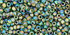 TOHO Round 11/0 Tube 2.5" : Transparent-Rainbow Frosted Olivine